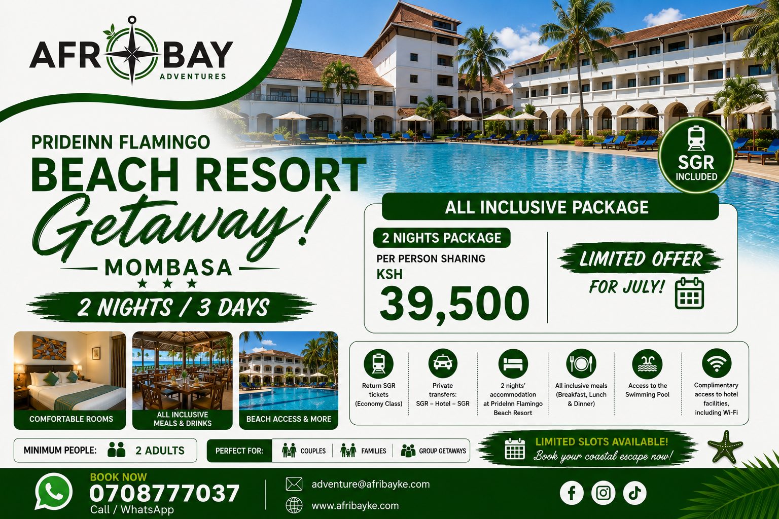 Mombasa Getaway – PrideInn Flamingo Beach Resort